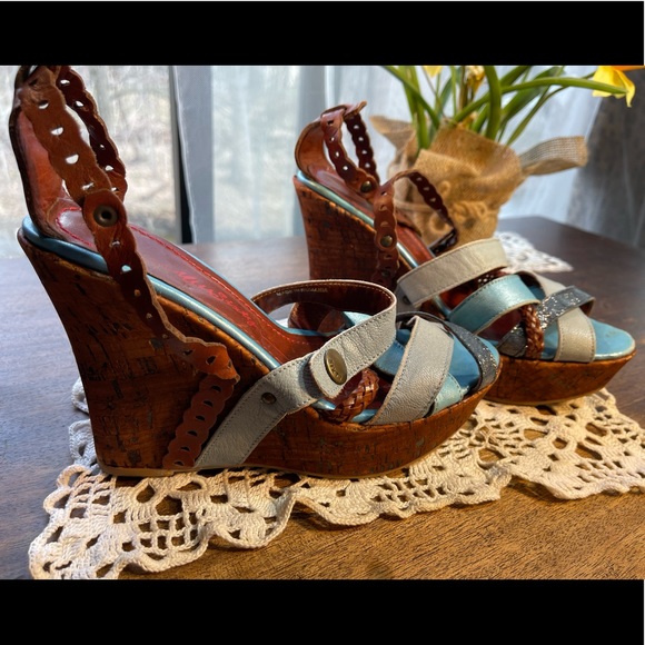 Miss Sixty Shoes - Miss Sixty leather platform sandal shoes. Cute design all over . Size 8